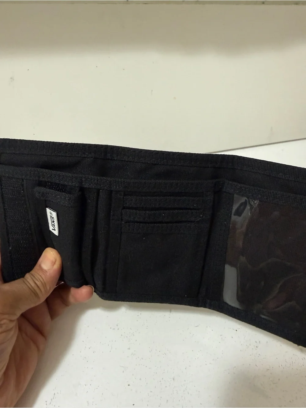 Vans Checkerboard Tri-Fold Wallet - Black & Gray